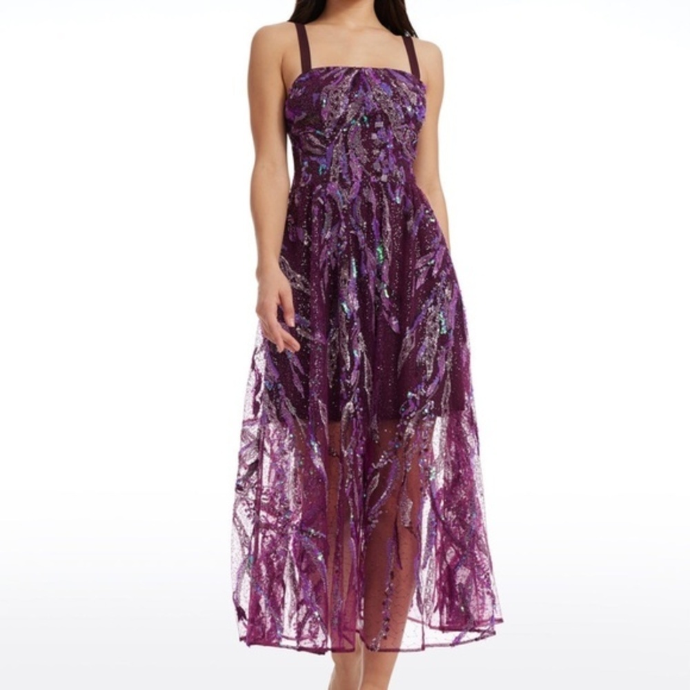 Dress The Population Violet Sequin Cassandra Dress‎ XS